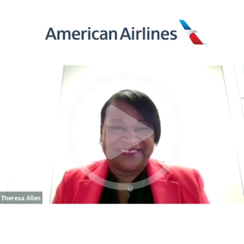 American Airlines representatives sending their video congratulating Sky Bird Travel on 45 years in business