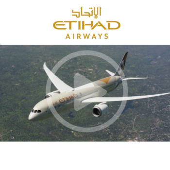 Etihad Airways Testimonial screenshot with airline logo