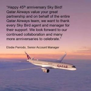Happy 45th anniversary from Qatar Airways