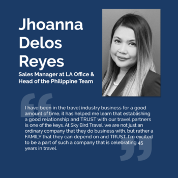 Jhoanna Delos Reyes Sales Manager at LA Office and Head of Philippine Team