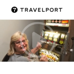 Travelport representative sending their video congratulations
